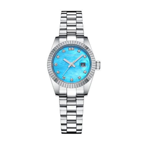- Fontenay Paris Women's Quartz Watch with Blue Pe...