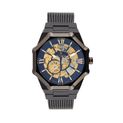 ساعة رجالية حركة أوتوماتيكية ومينا هيكل مكشوف ...M...