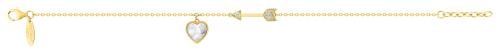 Gold plated bracelet with MOP and zirconia - DMB38...