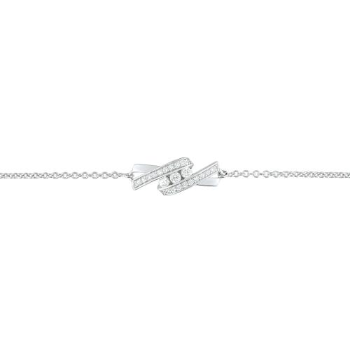Silver bracelet with white cubic zirconia - ASBU72...