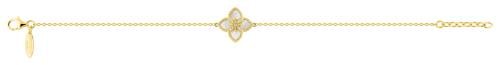 Gold plated bracelet with MOP and zirconia - DSB38...