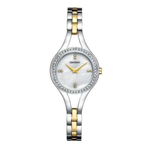 - Fontenay Paris Women's Quartz Watch, Pearly Whit...