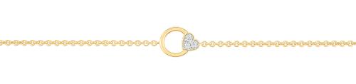 Gold-plated bracelet with white cubic zirconia - D...