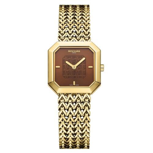 ساعة نسائية حركة كوارتز لون مينا بني - RHC-0052‏-...