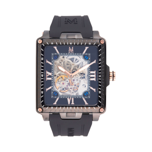 Men's watch with automatic movement and exposed ca...