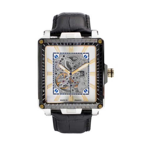 ساعة رجالية طبيعي أسود، عرض 22 مم، يضفي طابعًا راق...