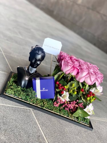 تنسيق الهديه على اكريلك