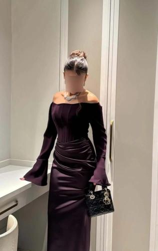 فستان ليلكي انيق ناعم