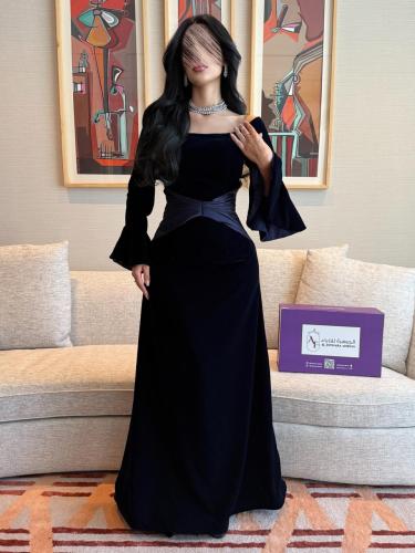 فستان مخمل راقي