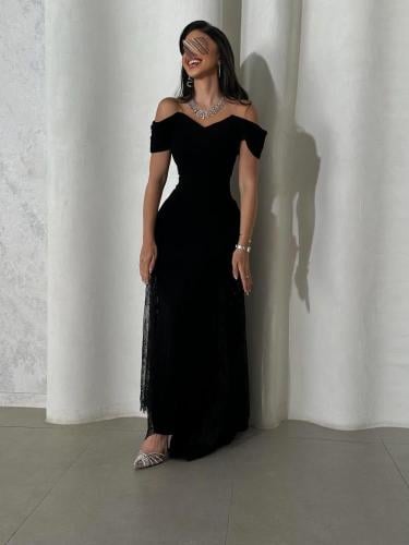 فستان أسود سهرة فاخر