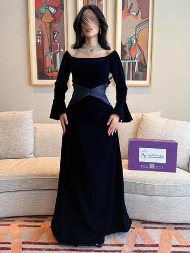 فستان مخمل راقي