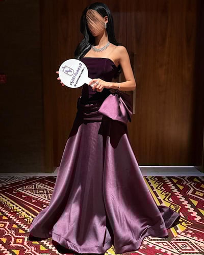 فستان بنفسجي فخم