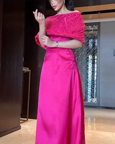 فستان فوشي فخم