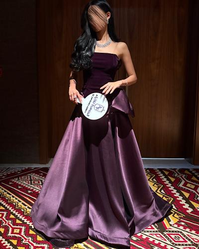 فستان بنفسجي فخم