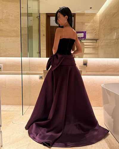 فستان بنفسجي فخم