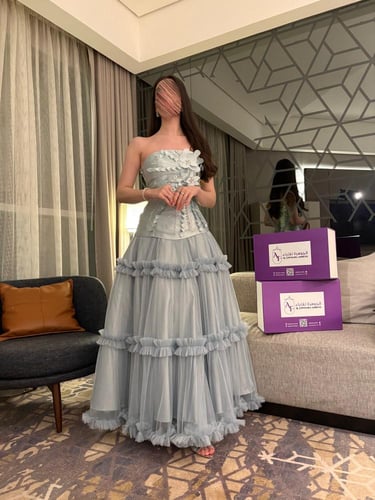 فستان سهره ميكادو مطرز فاخر