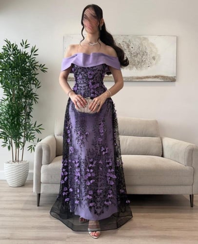 فستان بنفسجي ملكي