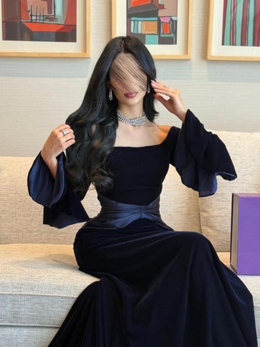 فستان مخمل راقي