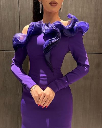 فستان موف بقصة فخمه