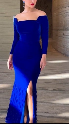 فستان سما الازرق