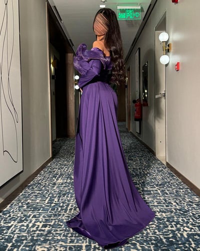 فستان موف بقصة فخمه