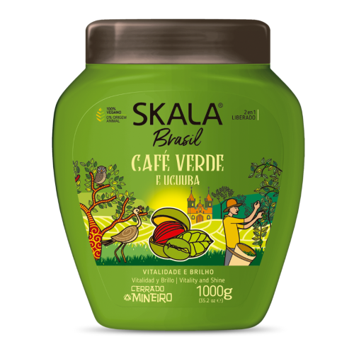 سكالا كريم وبلسم للشعر مرمم ومغذي بالقهوة الخضراء...