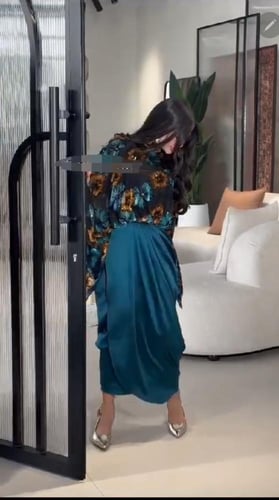 فستان مريح حرير