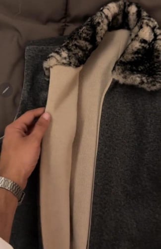 سديري رجالي سنقل فيس قلاب صوف لون فيراني بيج