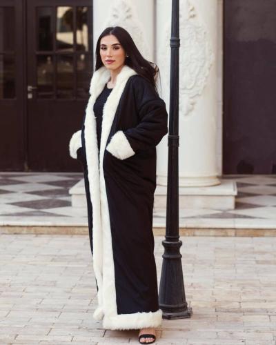 فروة نسائية فرو اسود