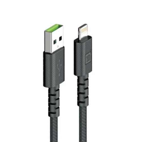 وصلة USB لايتنينق قماش اسود من TENPLUS