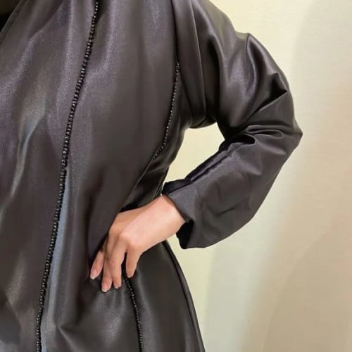 SB0035عباية تفتة تطريز يدوي