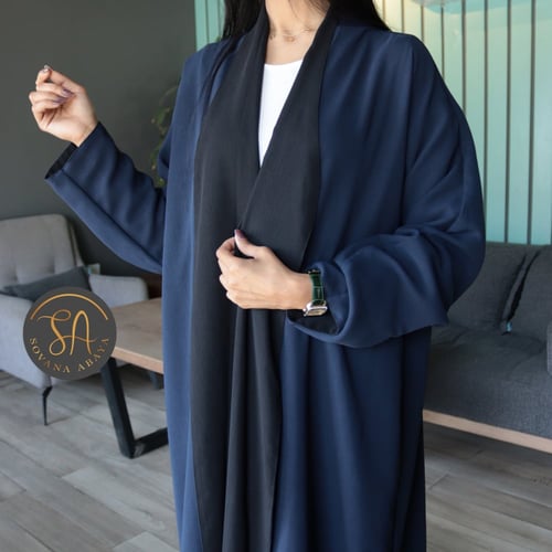 عباية دبل فيس فريدة بقماش كريب بحريني صيفي