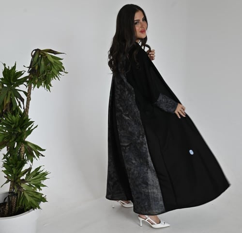 عبايات سوداء كريب فاخرة بقماش ممزوج مع لينن كتان و...