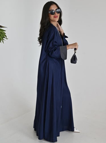 عبايه قماش لينن طبيعي خفيف بارد صيفي - موديل عبايه...