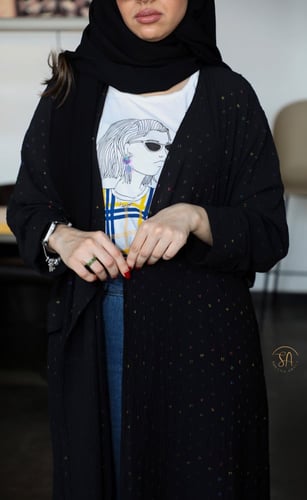 عباية قماش كريب ناعمه ومميزه