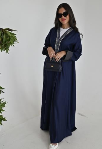 عبايه قماش لينن طبيعي خفيف بارد صيفي - موديل عبايه...