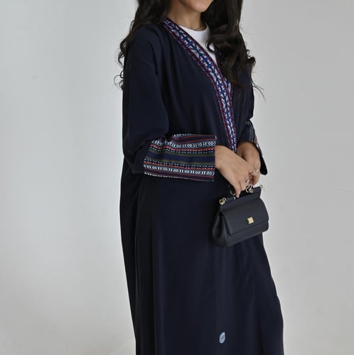 قماش حرير مغسول كحلي خفيف بارد صيفي ممزوجه بقماش ل...