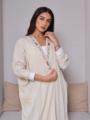 عباية بحرينيه من لينن بيج بكلفة مميزة بالصدف – مود...