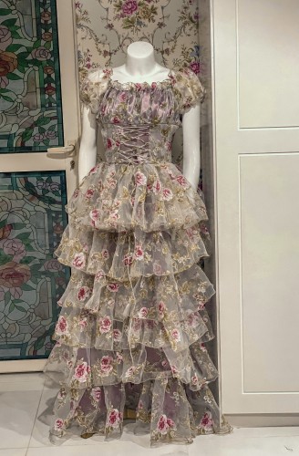 Floral organza dress