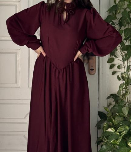 Dark red dress