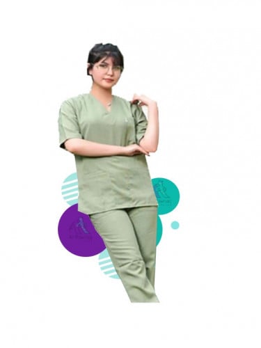 سكراب نسائي كامل فوق+تحت V الرقبه عصري مطور 4 جيوب...