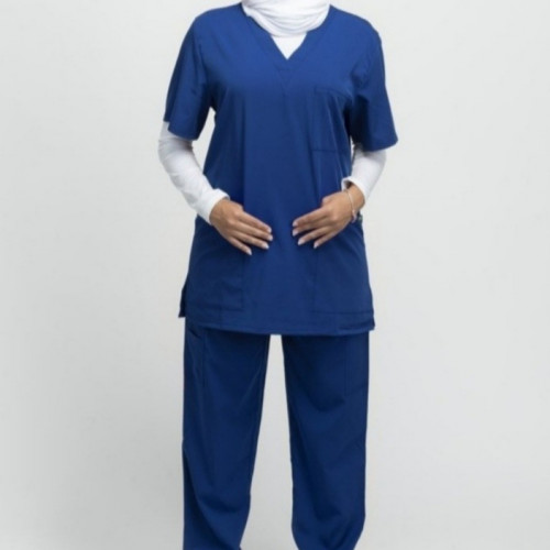 سكراب نسائي كامل فوق+تحت مطور V العنق واسع 3جيوب 2...