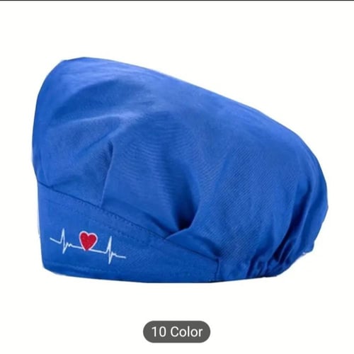 قبعة دكتور /ممرض ملونه مع لاستك من الخلف بدون لوجو...