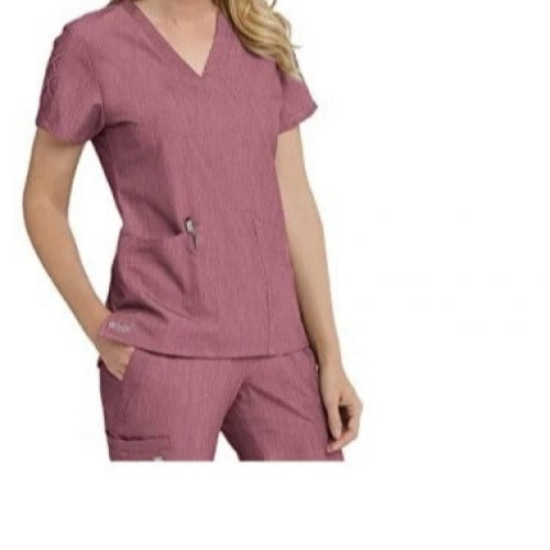 سكراب بنفسجي غامق كامل فوق+تحت V العنق 4جيب 3يمين...