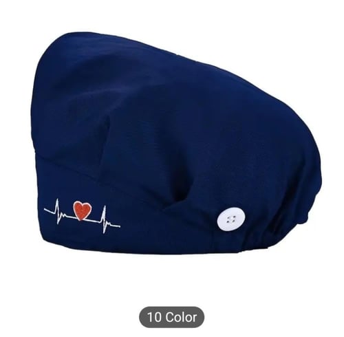 قبعة دكتور /ممرض ملونه مع لاستك من الخلف بدون لوجو...