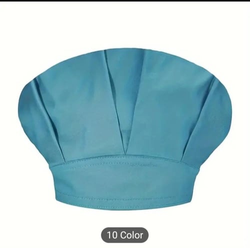 قبعة طباخ / شيف ملونه دائريه