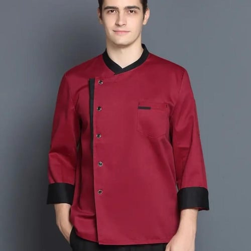 طقم يونيفورم شيف موديل جميل 5 زراير مع أكمام طويله...