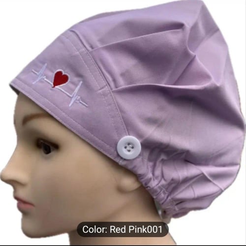 قبعه دكتور أو ممرض ملونه مع لاستيك من الخلف +خيط ب...
