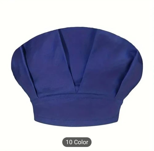 قبعة طباخ / شيف ملونه دائريه