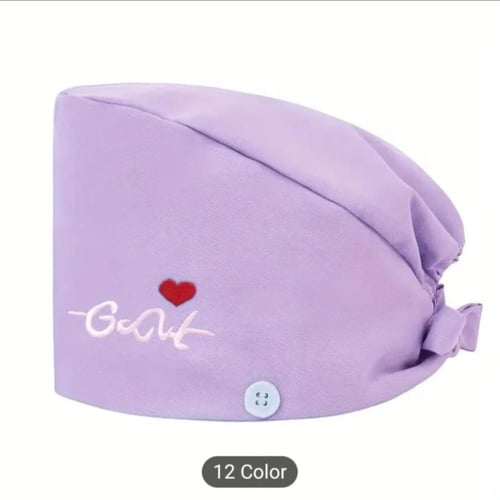 قبعة دكتور /ممرض ملونه مع لاستك من الخلف+خيط بدون...